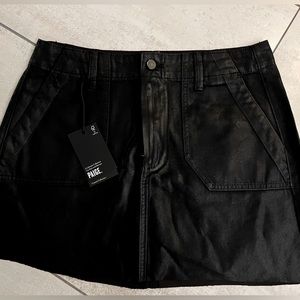 Mini black jean skirt